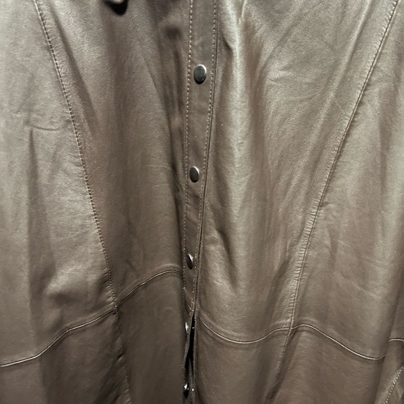 Karen by Smonsen Brown Leather Shirt with snap closures - Picture 12 of 12